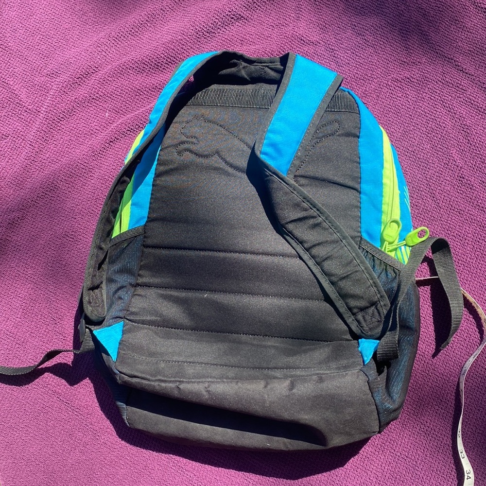 Puma Blue and Green Backpack GUC - Picture 5 of 9